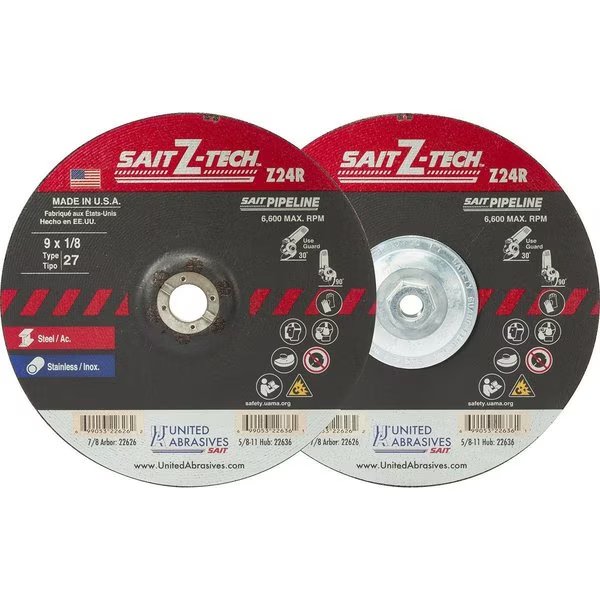 Pipeline WheelT275x18x78ZTechPK25, United Abrasives/Sait, Mfr#: 22622